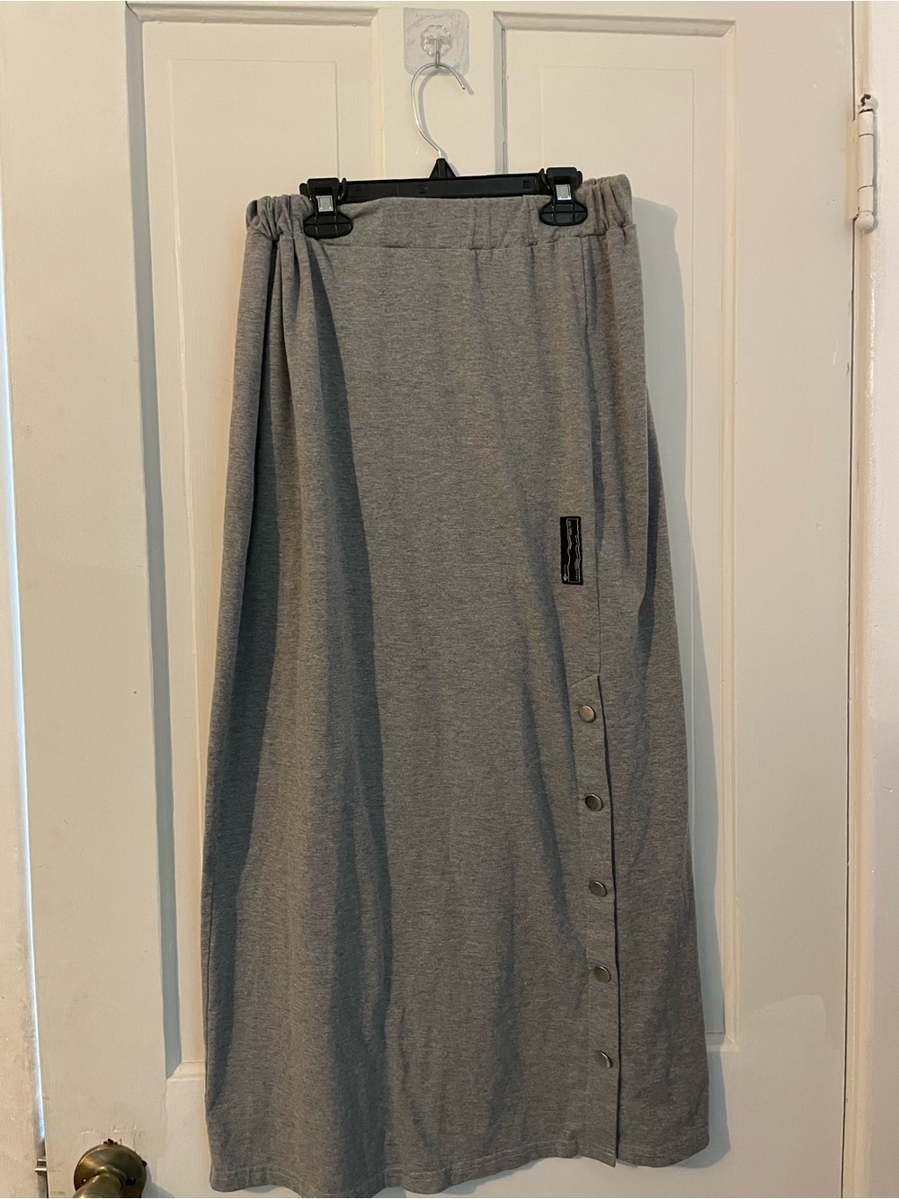 SHEIN Gray Button-Front Maxi Skirt